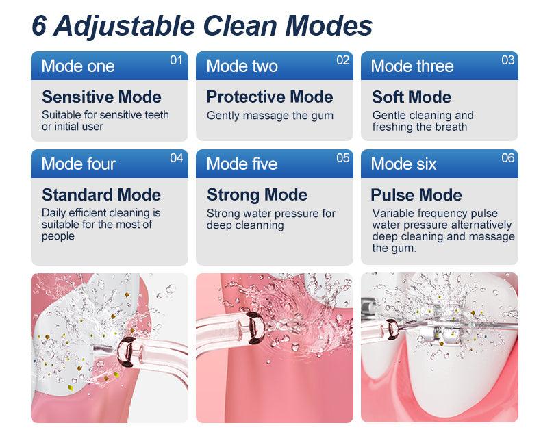 Orthodontic-friendly water flosser for braces cleaning