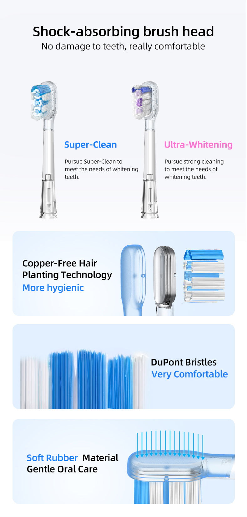 Sonic electric toothbrush for deep cleaning