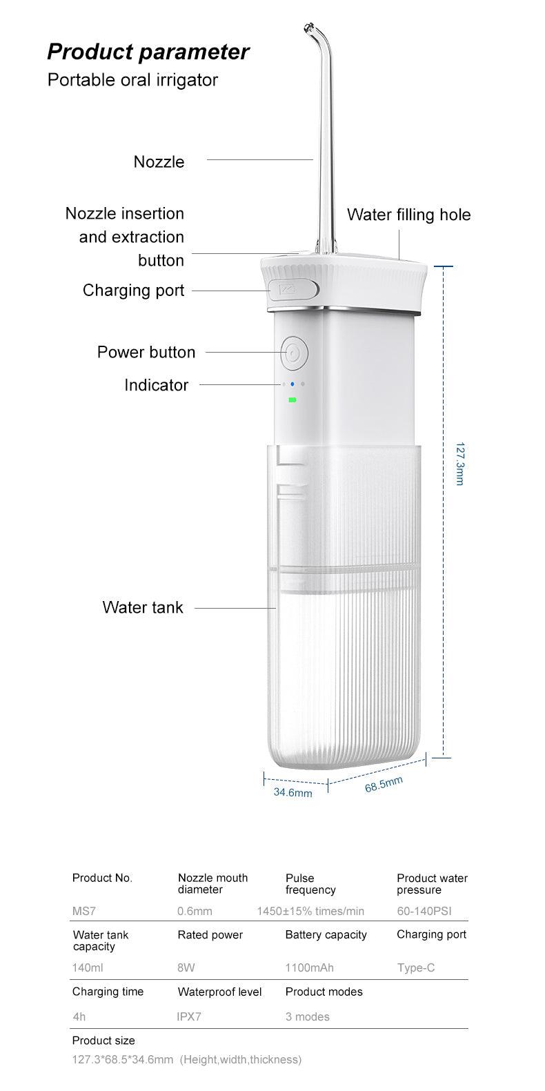 Deep cleaning oral irrigator, available for bulk orders