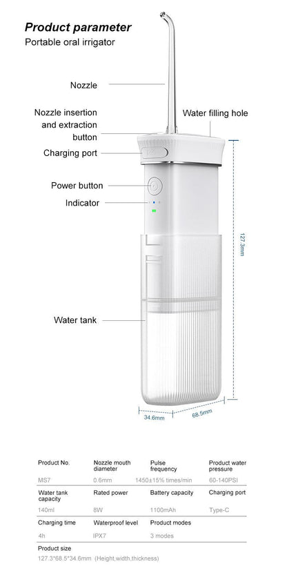 Deep cleaning oral irrigator, available for bulk orders