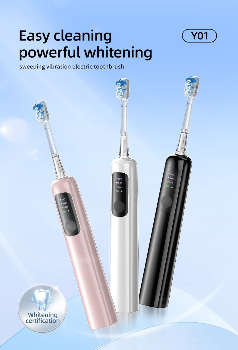 Electric toothbrush with soft bristles for gentle cleaning